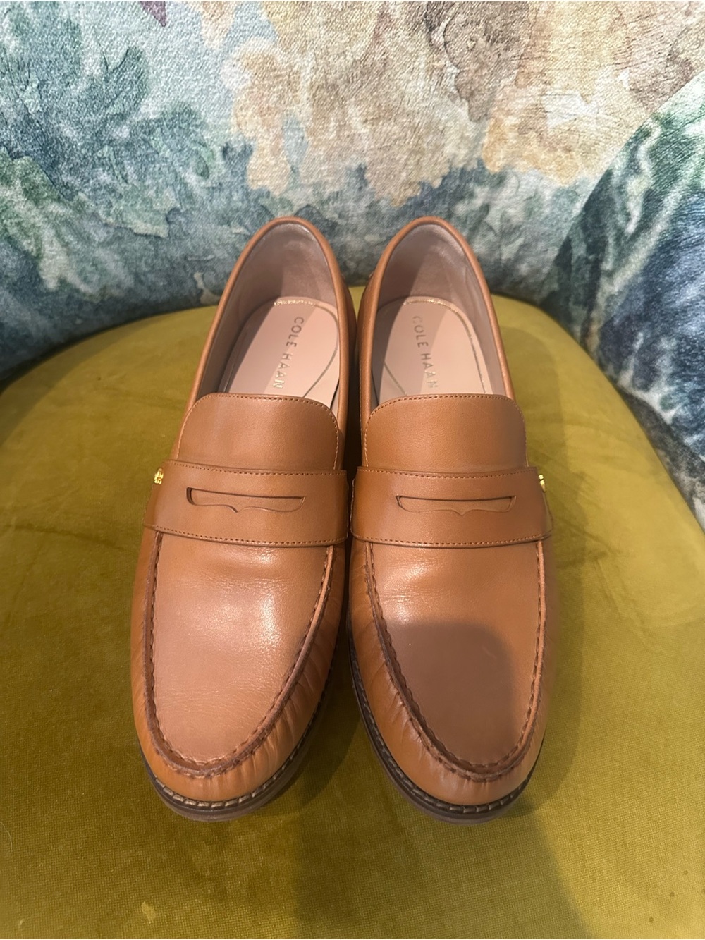 Cole Haan Women’s Lux Pinch Penny Loafers in Pecan, Size 9